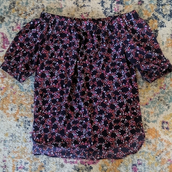 MICHAEL MICHAEL KORS Off the Shoulder Floral Top - Picture 1 of 6